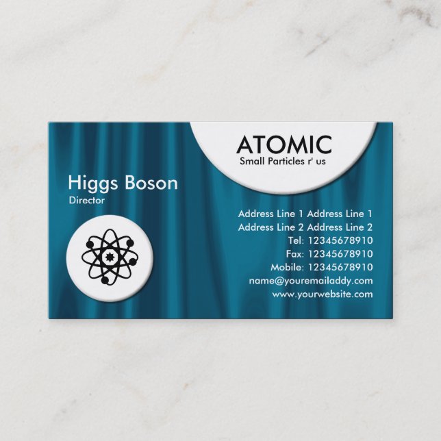 Carte De Visite Cercles Atomiques - Draperie 01 (Devant)