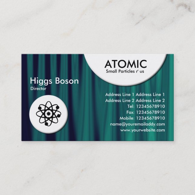Carte De Visite Cercles Atomiques - Draperie 03 (Devant)