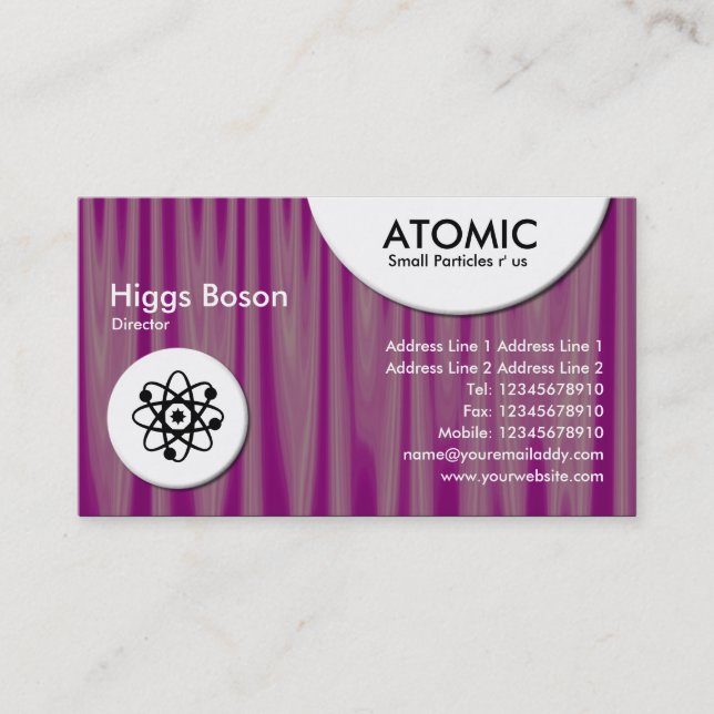 Carte De Visite Cercles atomiques - Draperie 06 (Devant)