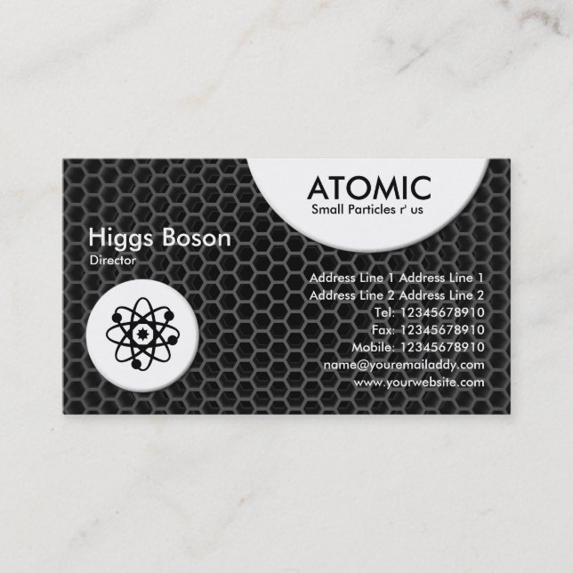 Carte De Visite Cercles atomiques - Peigne de miel foncé (Devant)