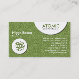 Carte De Visite Cercles atomiques - texture de relief par vert