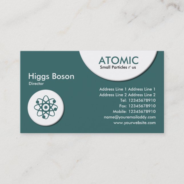 Carte De Visite Cercles atomiques - Vert (336666) (Devant)