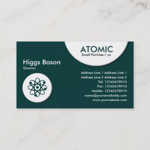 Carte De Visite Cercles atomiques - Vert foncé (003333)