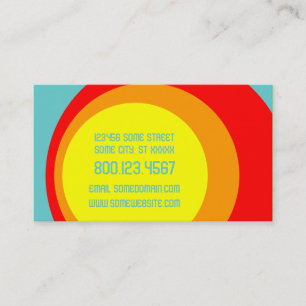 Carte De Visite cercles BOWLING rétro