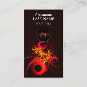 Carte De Visite Cercles colorés Motif d'art Abstrait moderne #08