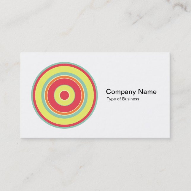 Carte De Visite Cercles concentriques colorés 01 (Devant)