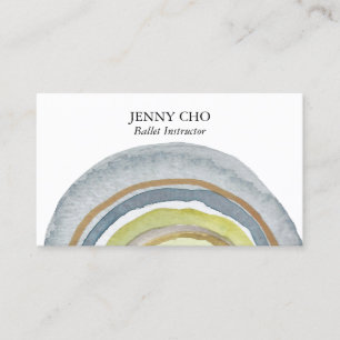 Carte De Visite Cercles d'aquarelle Cercles Abstrait minimaliste C