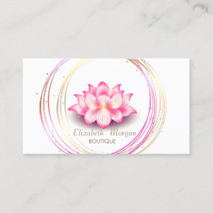 Carte De Visite Cercles de Lotus d'Or Professionnels