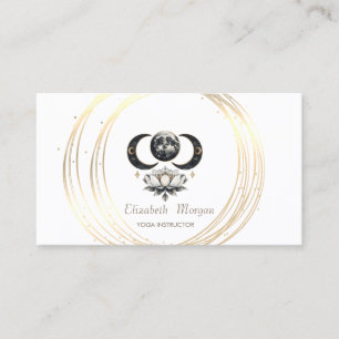 Carte De Visite Cercles d'or de lune professionnelle Lotus