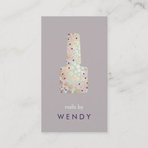 Carte De Visite Cercles d'or Polonais Bottle Nail Bar Manicurist
