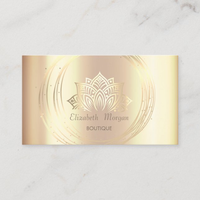 Carte De Visite Cercles d'or professionnels Lotus d'or  (Devant)