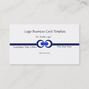 Carte De Visite Cercles Logo d'entreprise - Logo bleu simple