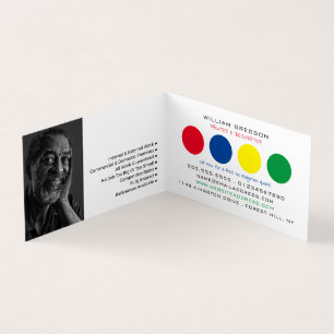 Carte De Visite Cercles multicolores, Peintre & Décorateur Photo