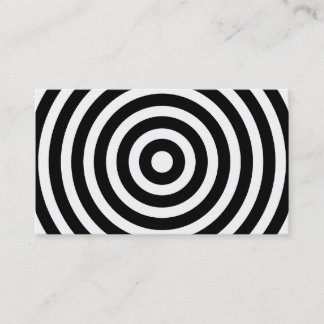 Carte De Visite Cercles noirs et blancs frais modernes