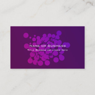 Carte De Visite Cercles pourpres Arrière - plan Abstrait