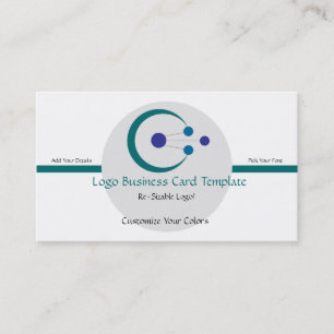 Carte De Visite Cercles simples et croissant - Logo circulaire