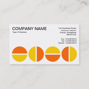 Carte De Visite Cercles tournants - orange et orange