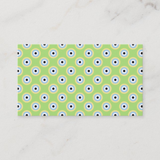 Carte De Visite Cercles verts combinés par Shirley Taylor (Devant)