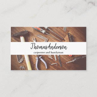 Carte De Visite Céréales de bois professionnel de menuiserie rusti