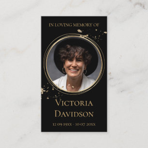 Carte De Visite Cérémonie funéraire de prière de photos Golden Rou