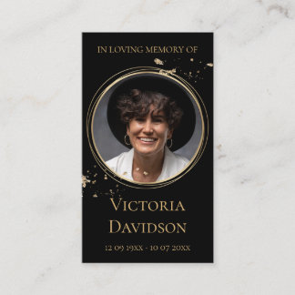Carte De Visite Cérémonie funéraire de prière de photos Golden Rou
