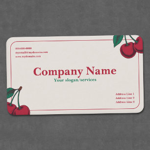 Carte De Visite Cerise Moderne