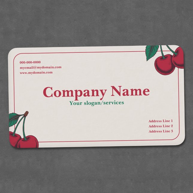 Carte De Visite Cerise Moderne (Modern Cherry Business Card)