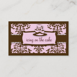 Carte De Visite Cerise sur le gâteau 311 3 roses pâles de chocol