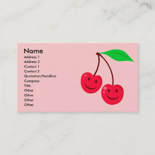 Carte De Visite cerises de visage heureuses