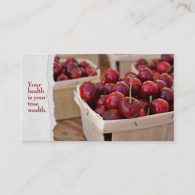 Carte De Visite cerises rouges dans la boîte à produire (Devant)