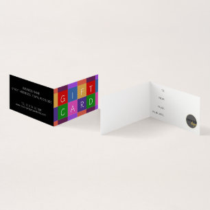 CARTE DE VISITE CERTIFICAT CADEAU COLORÉ CARRÉ AFFAIRES