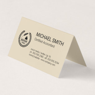 Carte De Visite Certificat   Logo du notaire public