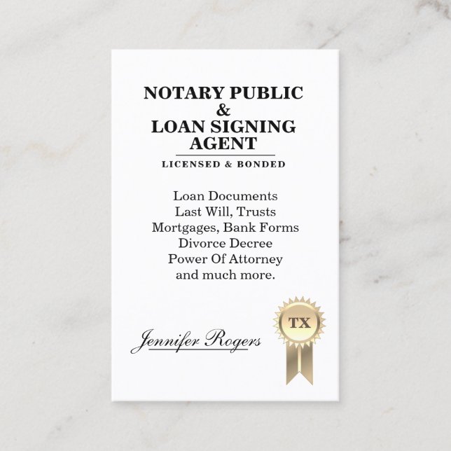 Carte De Visite Certification de recherche de contrat  (Devant)