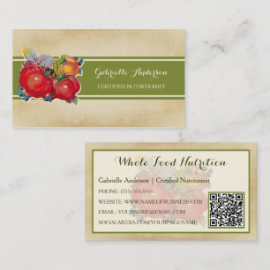 Carte De Visite Certifié nutritionniste Bien-être alimentaire enti