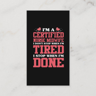 Carte De Visite Certifiée de naissance d'une sage-femme cute doula