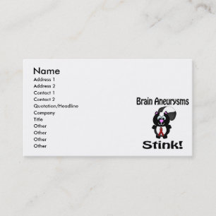 Carte De Visite Cerveau Aneurysmes puants Skunk Awareness Design