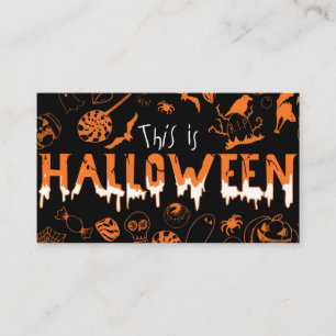 Carte De Visite "C'est Halloween – Style effrayant pour les audaci