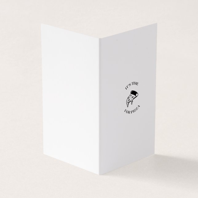 Carte De Visite C'est l'heure de la pizza (Extérieur)