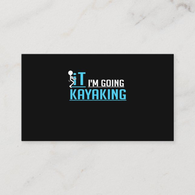 Carte De Visite C'EST QUE JE VAIS Kayak (Devant)