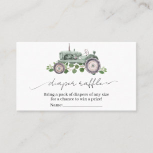 Carte De Visite C'est un Baby shower de tracteur de garçon Raffle