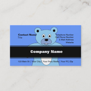 Carte De Visite C'est Un Garçon Bleu Ours