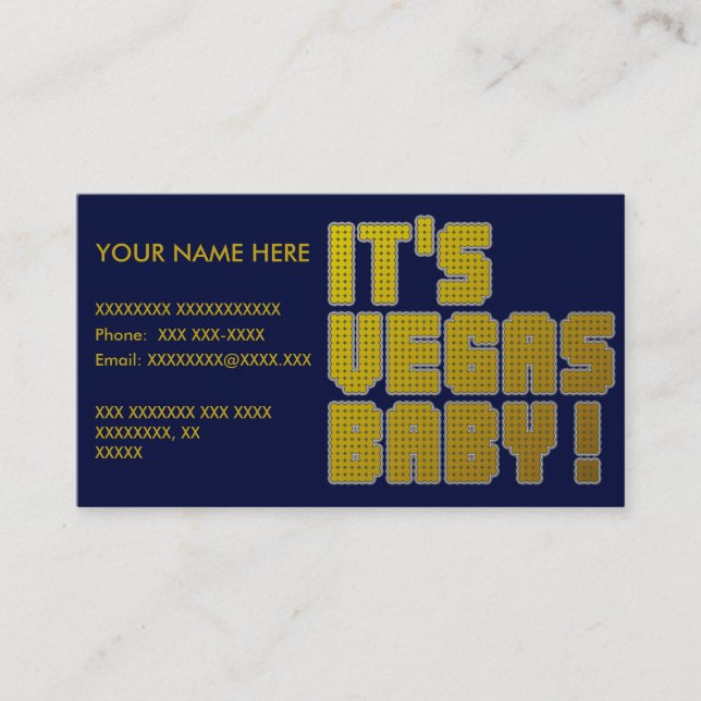 Carte De Visite C'est Vegas Bébé ! (Devant)