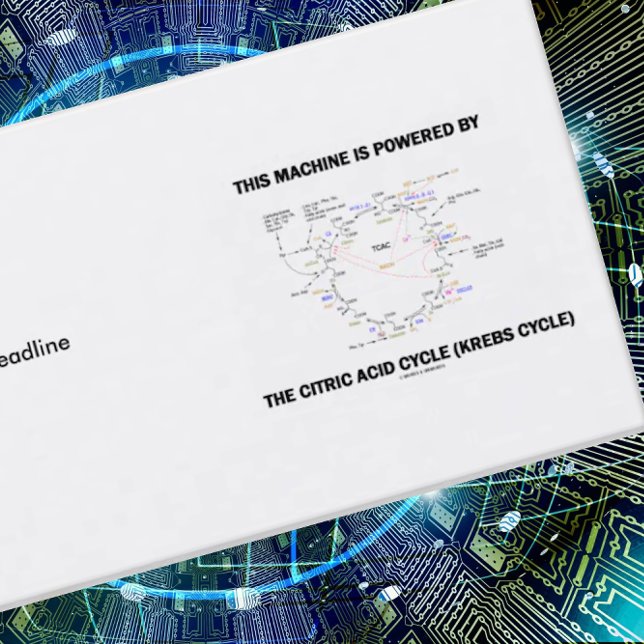 Carte De Visite Cette Machine Est Alimentée Par Le Cycle Citrique  (Business card for anyone who is powered by the citric acid cycle (Krebs cycle))