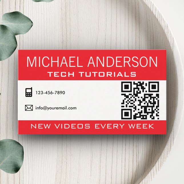 Carte De Visite Chaîne YouTube | YouTubeur professionnel (Créateur téléchargé)
