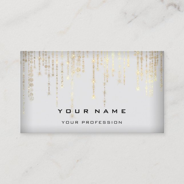 Carte De Visite Chaînes d'or gris Wedding planner (Devant)