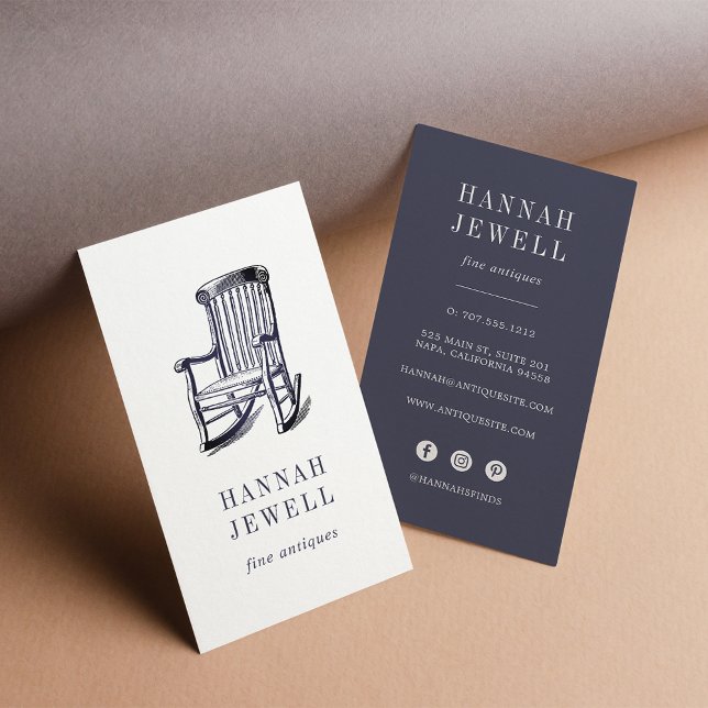 Carte De Visite Chaise antique | Mobilier Vintage (Créateur téléchargé)