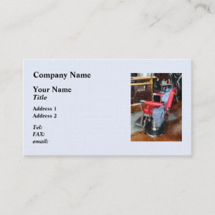 Carte De Visite Chaise de coiffeur rouge