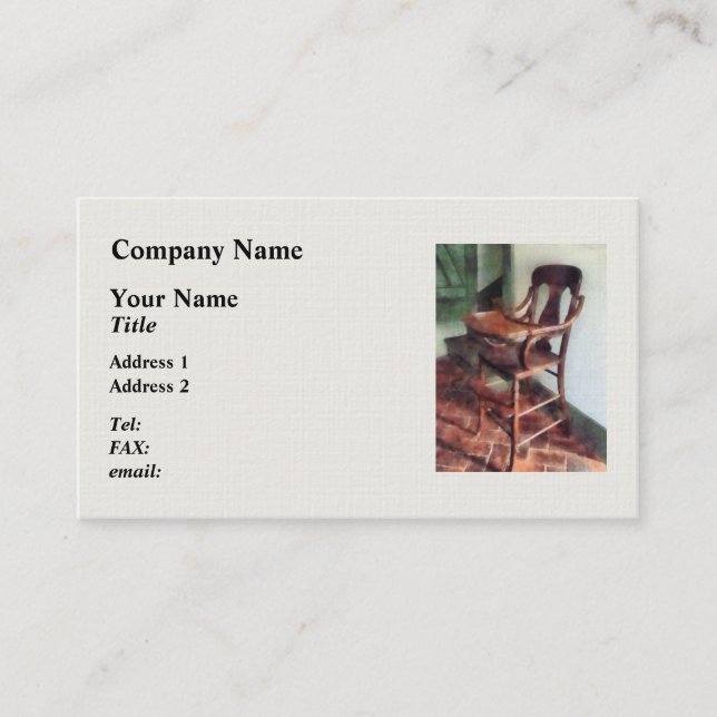 Carte De Visite Chaise haute en bois (Devant)