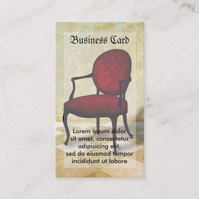 Carte De Visite Chaise Royale (Devant)