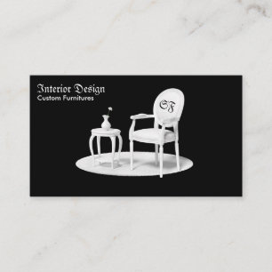 Carte De Visite Chaise Table Vase Tapis Meubles d'Intérieur Rétro